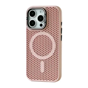 Coque MagSafe iPhone 12 / 12 Pro Nid d’Abeille Rose