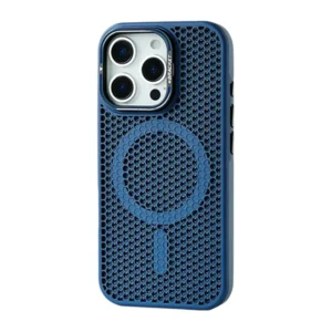 Coque MagSafe iPhone 12 Pro Max Nid d’Abeille Bleu