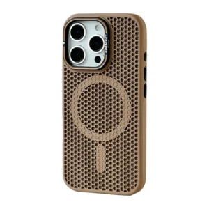Coque MagSafe iPhone 12 Pro Max Nid d’Abeille Marron