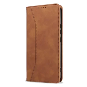 Étui Portefeuille Samsung Galaxy A57 en Cuir PU Brun Clair