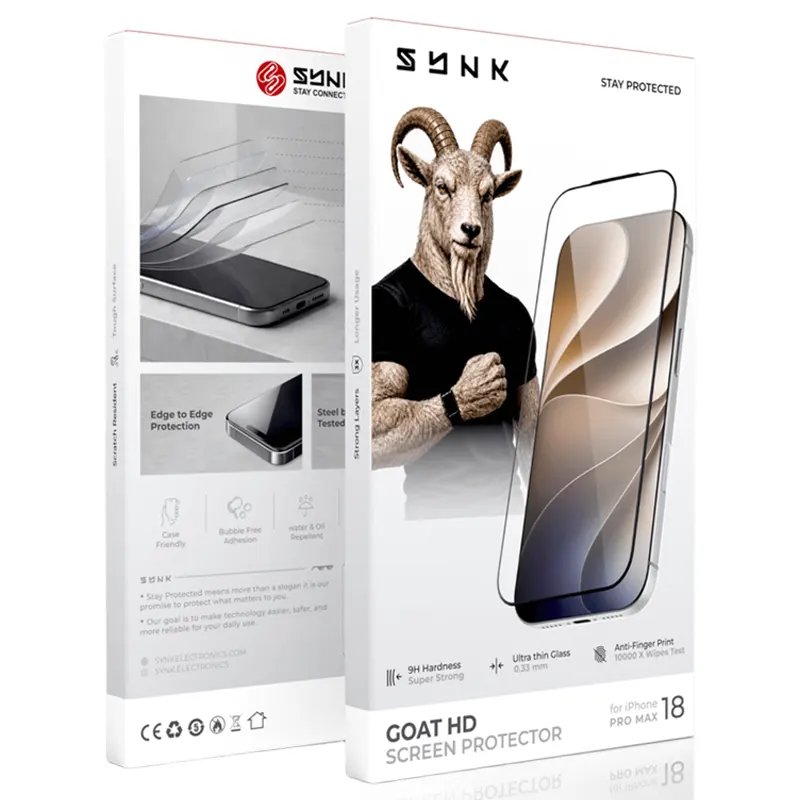 Protection d’écran verre trempé pour iPhone 18 Pro Max