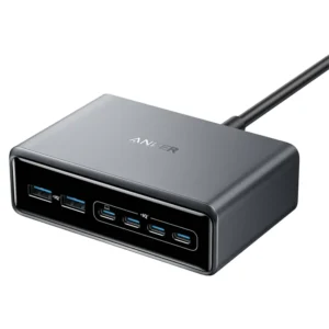 Chargeur Anker Prime 200 W GaN avec 6 ports USB-C et USB-A.