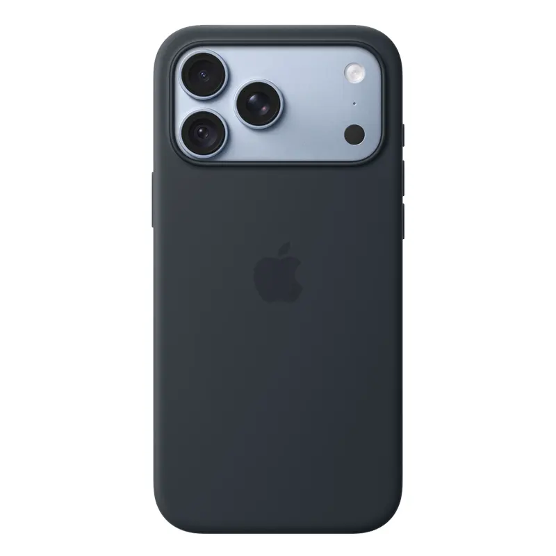 Coque iPhone 18 Pro Max en silicone Apple avec MagSafe Bleu Nuit