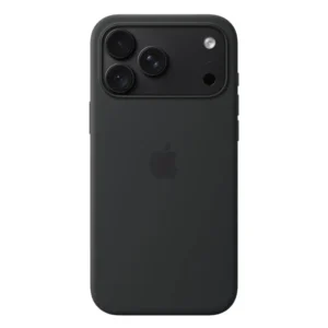 Coque iPhone 18 Pro en silicone Apple avec MagSafe Noir