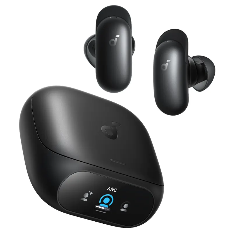 Écouteurs Soundcore Liberty 5 Pro sans fil avec réduction de bruit active et technologie IA pour des appels ultra-clairs.